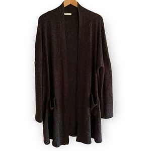 A.gain Brown Long Length Cardigan